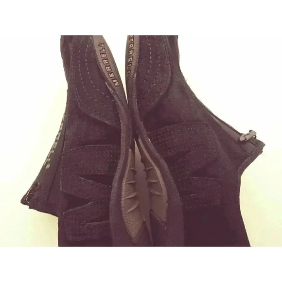 Womens MERRELL Barrado Leather Midnight Black Running Performance Shoes 7.5 US - Picture 4 of 6